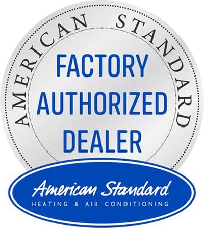 American Standard dealer badge displayed by Pon Air and Heating.